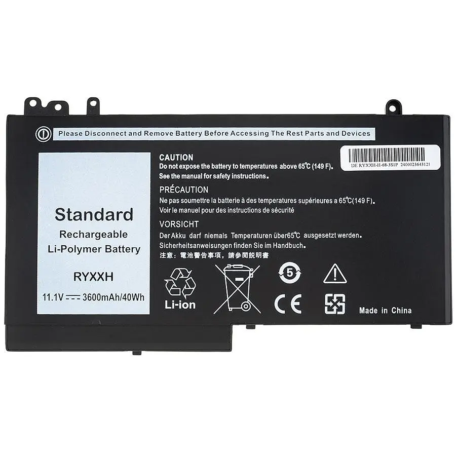 Аккумулятор для ноутбука Dell RYXXH (Смотреть фото!!!) (Latitude E5250 E5450 E5550) 11.1V 3600mAh 41Wh Черный - фото 2