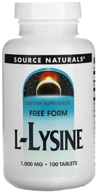 Лізин Source Naturals L-Lysine 1000 мг 100 таблеток