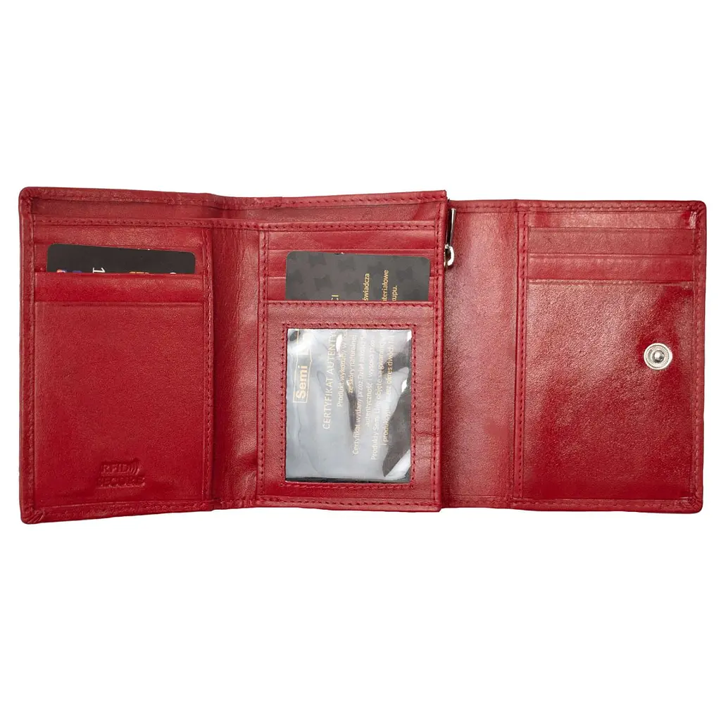 Гаманець жіночий шкіряний Semi Line RFID Red (P8272-2) - фото 2