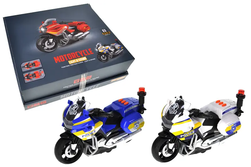 
Мотоцикл поліція інерційний озвучений зі світлом YG Toys - фото 2