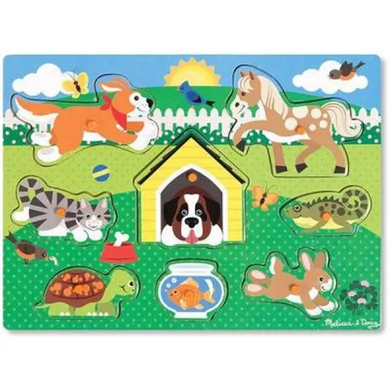 Розвиваюча іграшка Melissa&Doug Рамка-вкладиш Домашні тварини 8 ел (MD19053) - фото 2