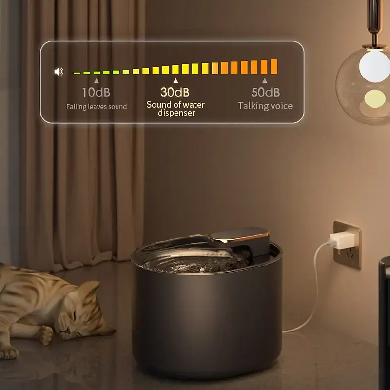 Автоматичний поїльник для тварин Pet water dispenser / Фонтан-поїльник зі змінним фільтром 3л - фото 2