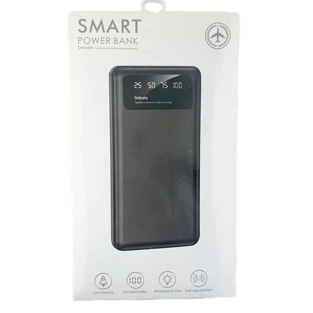 УМБ Power Bank 20000mAh повербанк з екраном і ліхтариком White (11226) - фото 6