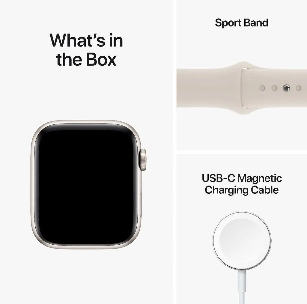 Смарт-часы Apple Watch SE (2022) 44 mm White Aluminum with White band (MNJX3CS/A) - фото 7