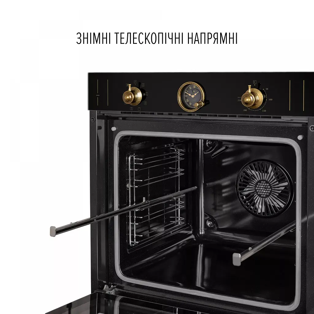 Духова шафа електрична Perfelli Vintage 6A8N Nero - фото 10