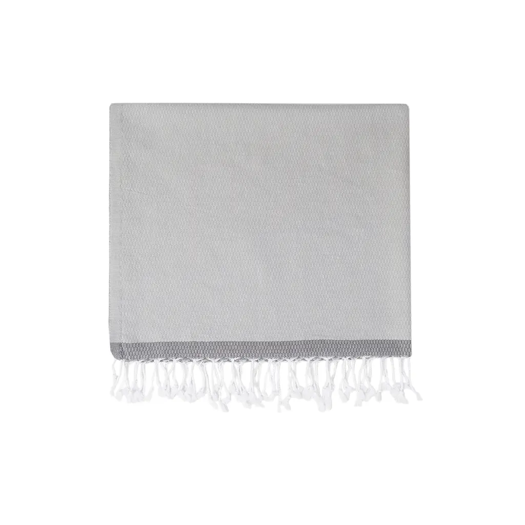 Рушник Barine Pestemal - Basak 95x165 Light Grey-Grey сірий - фото 2