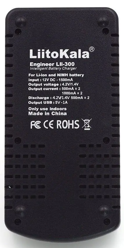 Зарядний пристрій LiitoKala Lii-300, 2x(Lion/NiMH/NiCd), Power Bank, discharge function, display (Lii-300) - фото 3
