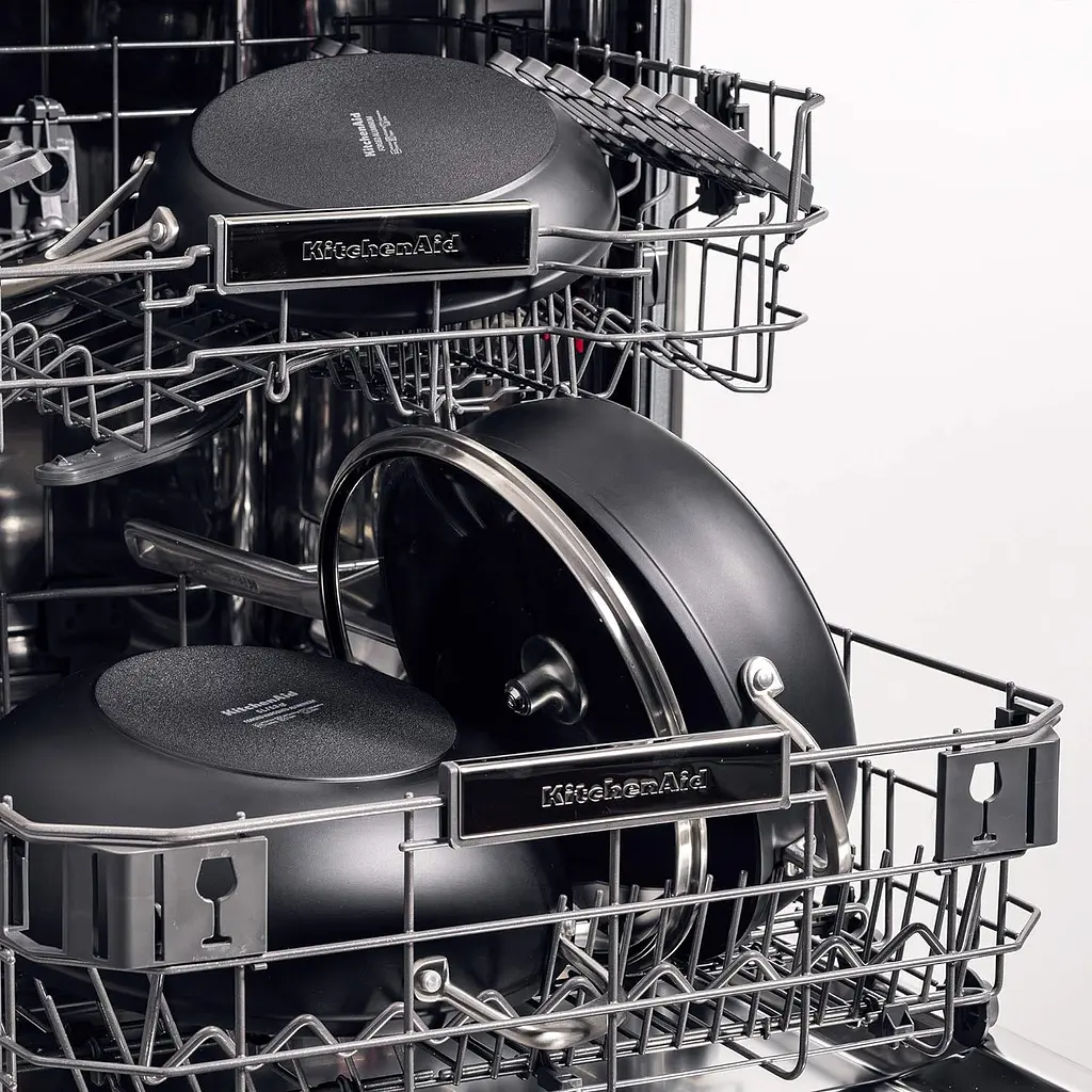 Набор сковородок KitchenAid FHA 20/24/28 см с керамическим покрытием 3 предмета (CC005699-001) - фото 9