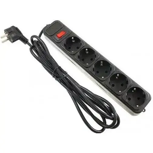 Мережевий фільтр Maxxter SPM5-G-10G подовжувач 5 розеток 4.5 м чорний - фото 2
