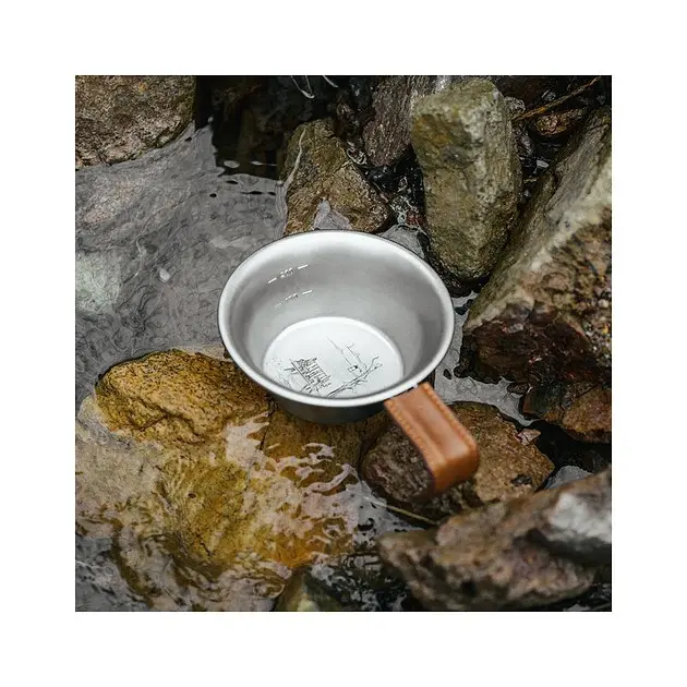 Ковш Naturehike NH21SJ002 с деревянной ручкой Steel Grey (1047-6927595785751) - фото 2