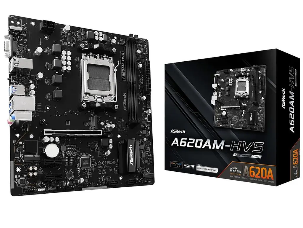 Материнська плата AsRock A620AM-HVS (A620AM-HVS) (Socket AM5, AMD A620A, Micro-ATX) - фото 5
