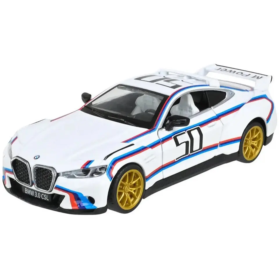 Колекційна металева модель автомобіля Автопром BMW 3.0 CSL з інерцією, світлом та звуком 1:34 - фото 4