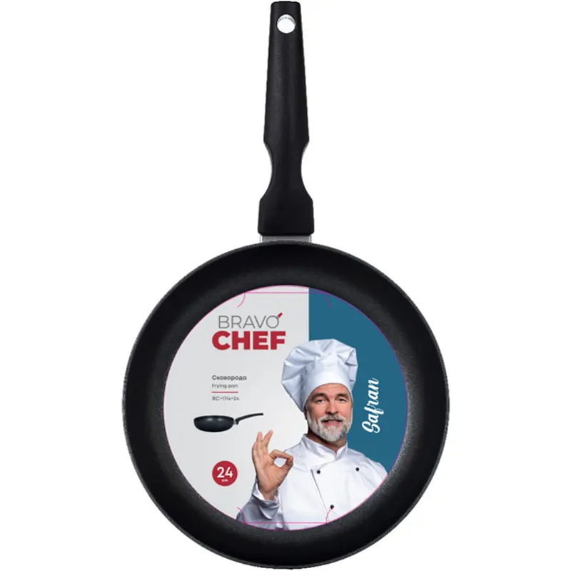 Сковорода Bravo Chef Safran, без кришки, 24 см (BC-1114-24) - фото 4
