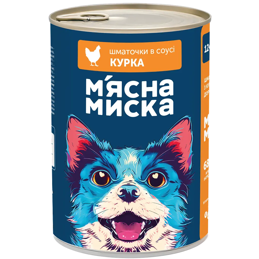 Набір вологого корму для дорослих собак М'ясна Миска шматочки в соусі Мікс 6 шт x 1.24 кг - фото 3