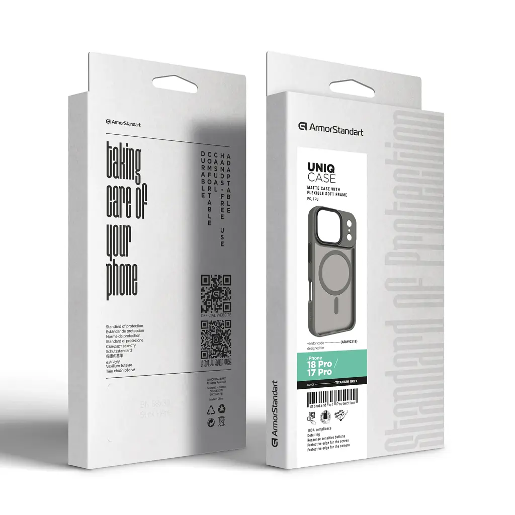 Чохол ArmorStandart Uniq MagCase для Apple iPhone 18 Pro / 17 Pro Titanium Grey - фото 2