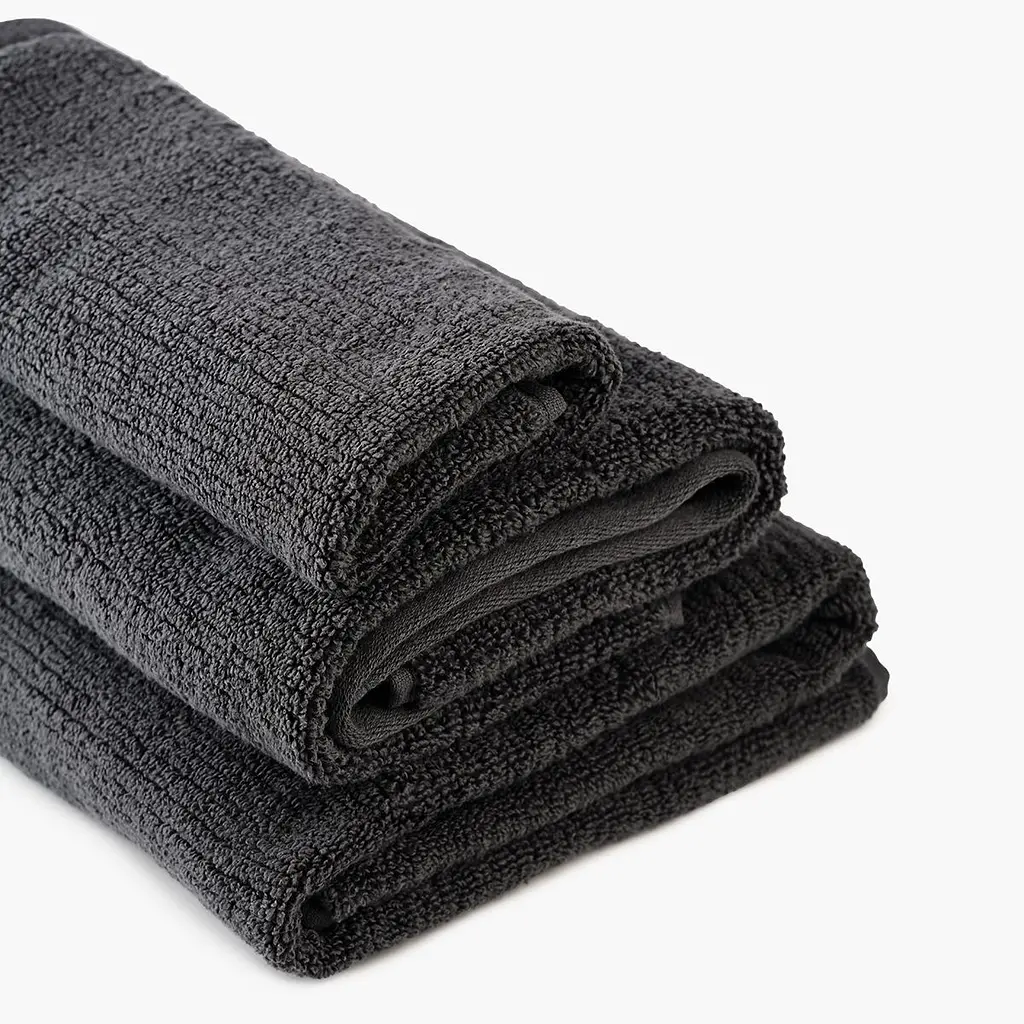 Рушник МВМ My Home Хвиля 50х90 см M темно-сірий (BT-09 M DARK GRAY) - фото 4