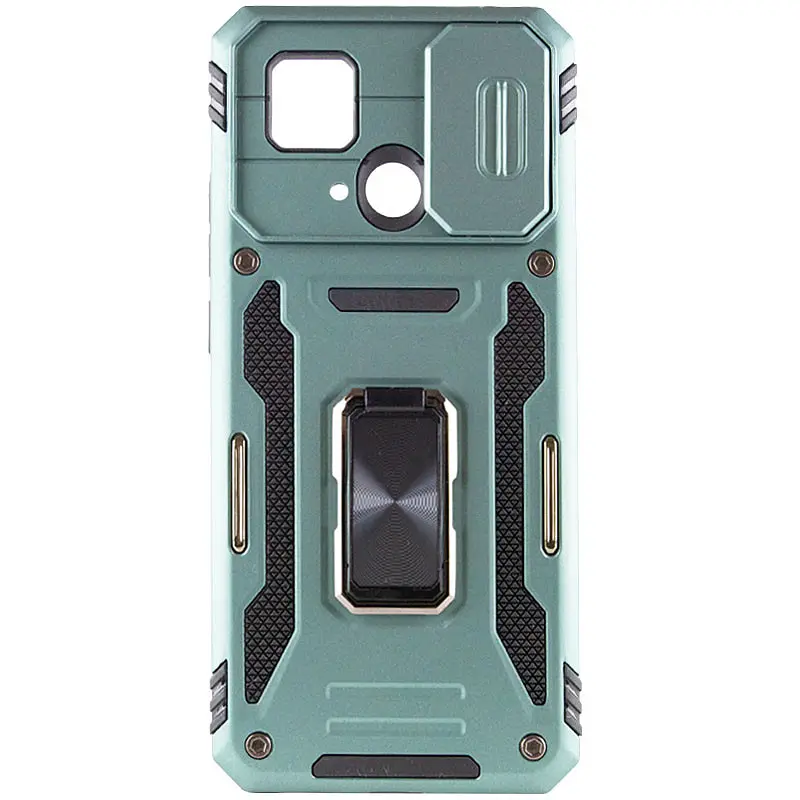 Ударостійкий чохол Camshield Army Ring для Xiaomi Redmi 10C Зелений / Light Green - фото 3
