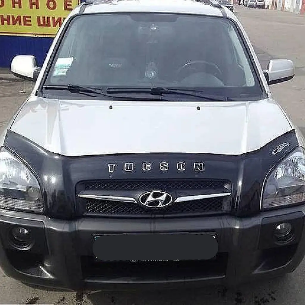 Дефлектор капота мухобойка для Hyundai Tucson (JM) 2004-2010 Євро Кріплення (Vip Tuning) - фото 3