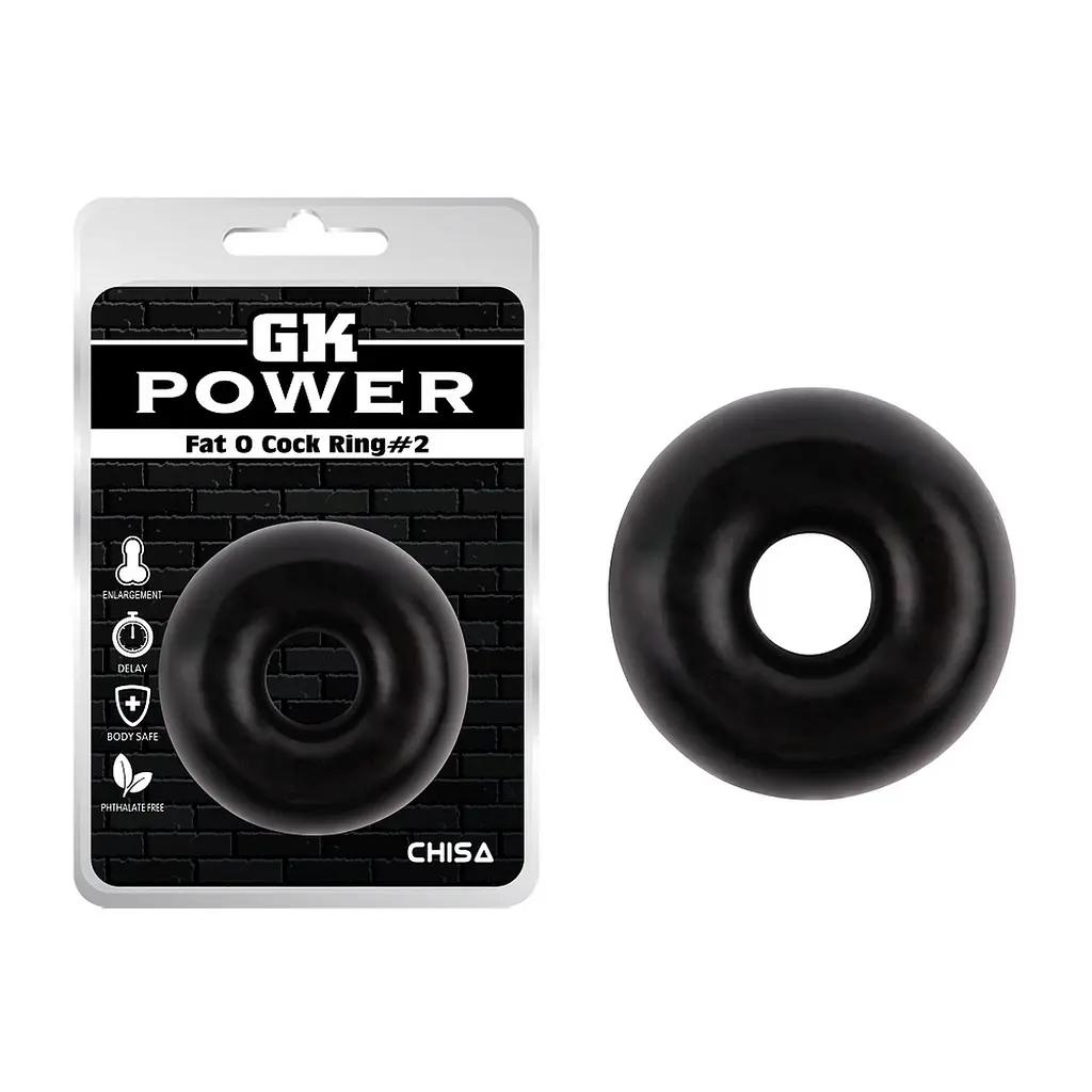 Ерекційне кільце GK Power Fat O Cock Ring No.2 чорний - фото 2