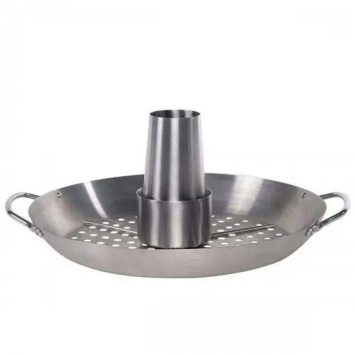 Стойка для курицы Santos с перфорированным поддоном нержавеющая сталь Ø 30 см (866) - фото 4