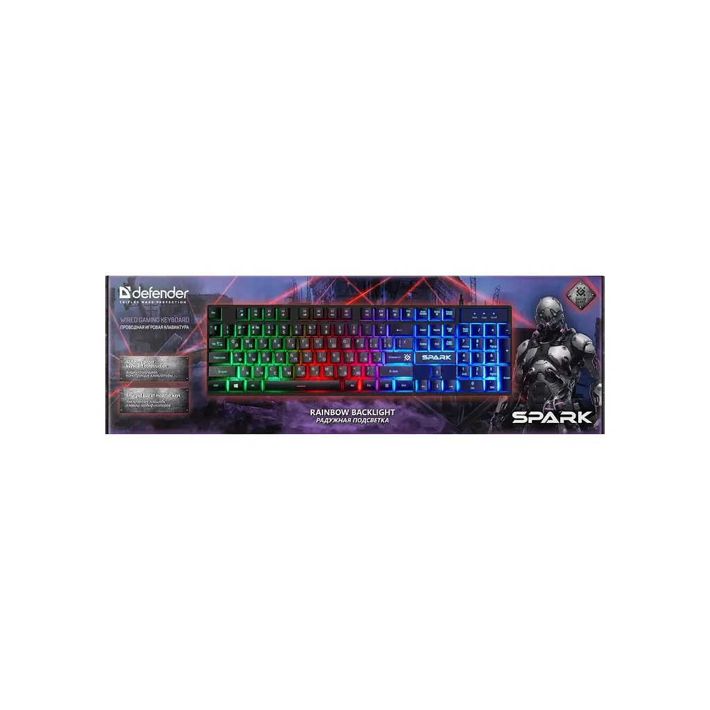 Клавіатура Defender Spark GK-300L USB UA Black (45302) - фото 6