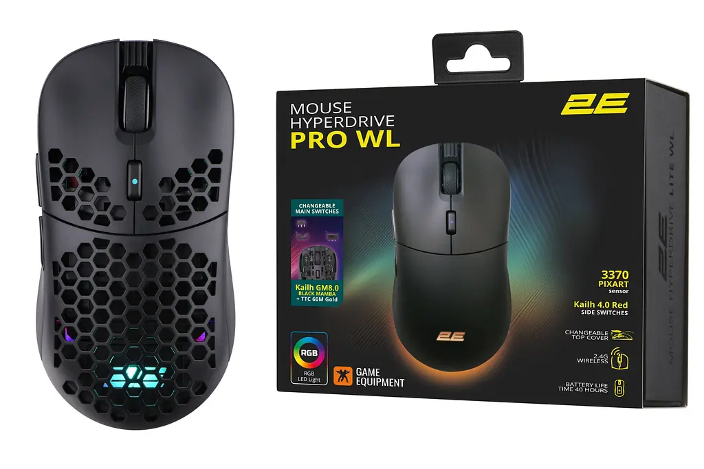 Ігрова бездротова миша 2E Gaming HyperDrive Pro WL Black RGB USB-A/WL - фото 11