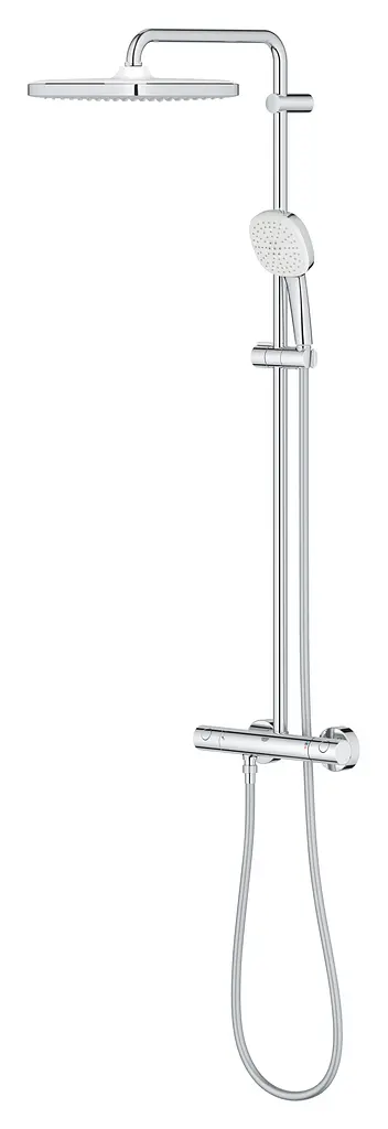 Душова система з термостатом для настінного монтажу Grohe Tempesta System 250 Cube 26689001, Хром - фото 4