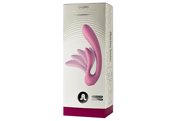 Вібратор Adrien Lastic G-wave вагінально-кліторальний з двома моторами, 18х3.2 см рожевий - фото 4