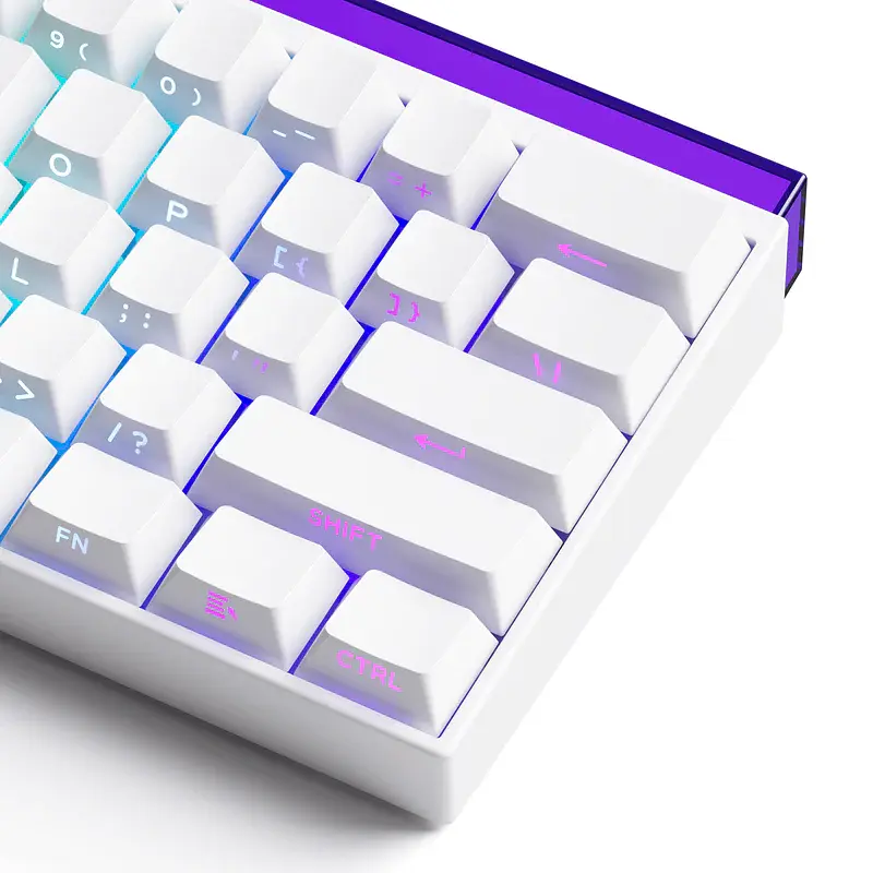Магнітна клавіатура Veekos Shine60 HE 60%, Білий - фото 4