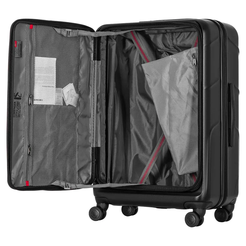 Wenger Валіза Wenger Amplix Hardside Medium, середня, полікарбонат, TSA, 4 колеса, розширення, чорний - фото 9