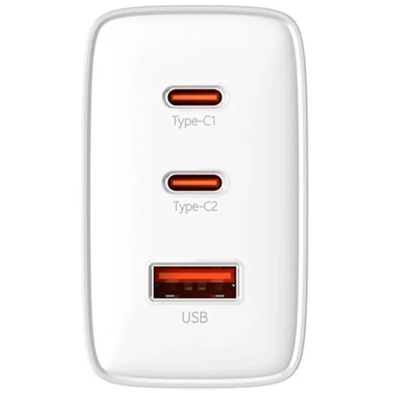 МЗП Baseus Cube Pro Fast Charger PD65W (1USB-A/2C) (P10111404) Moon White - фото 4
