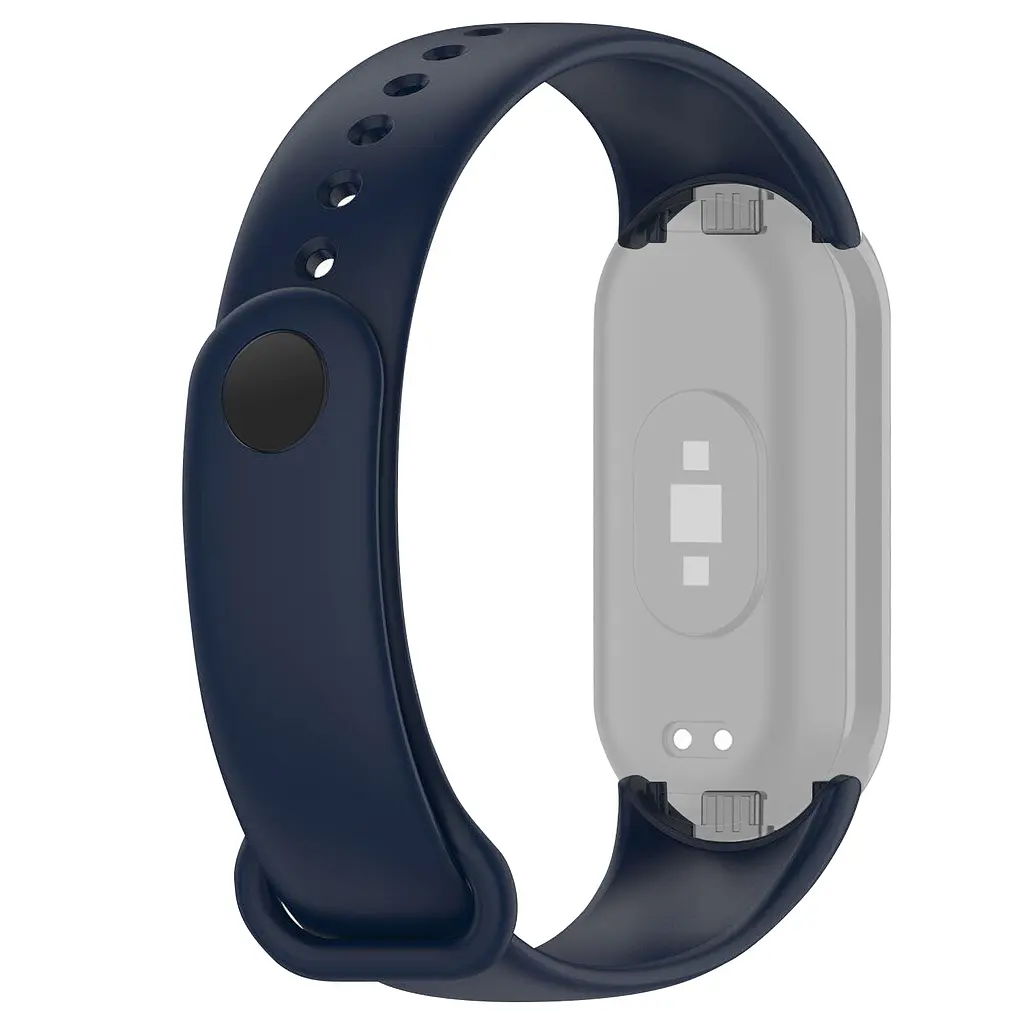 Силіконовий ремінець для фітнес браслетів Xiaomi Mi Band 8 Smart Band 9/10, Silicone, midnight blue, зі зручною застібкою, на фітнес трекер та смарт годинник, ArmorStandart (ARM86909) - фото 2