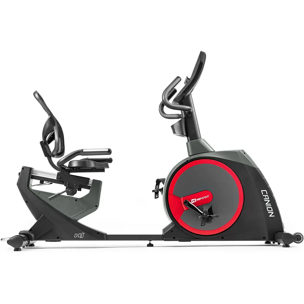 Горизонтальный велотренажер Hop-Sport HS-300L Canion с телеметрическим поясом + мат под тренажер - фото 3