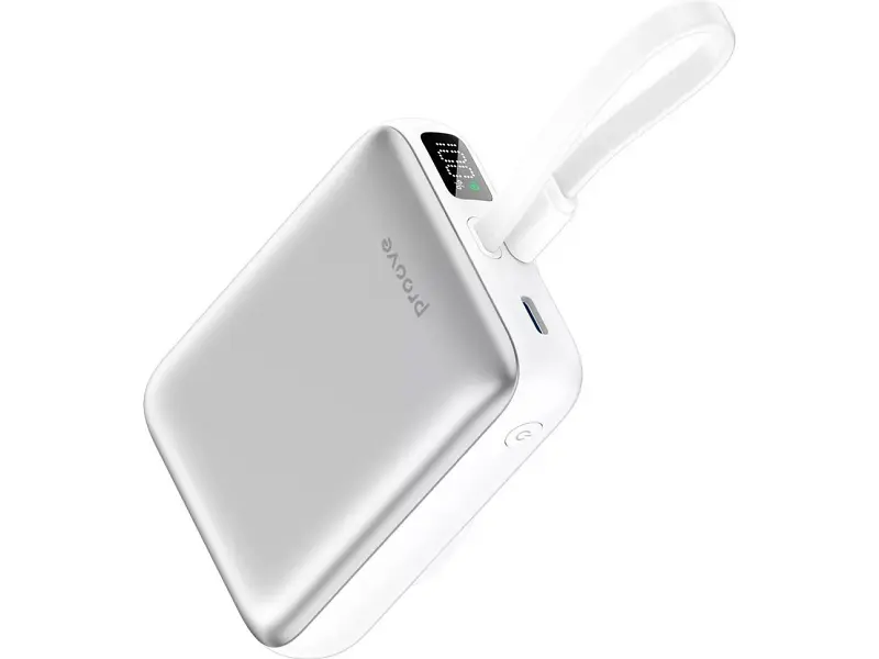 Зовнішній акумулятор (Power Bank) Proove Neutron 10000 mAh 22.5W Silver/White (PBNE22022206) - фото 2