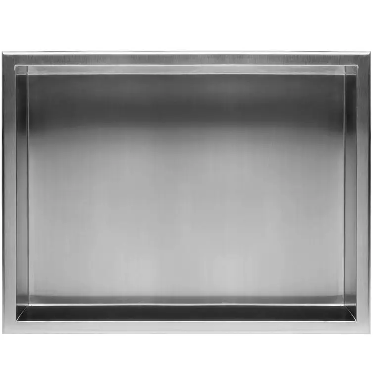 Встраиваемая полка Rea 30x45 nickel brushed с ободком REA-05601, Нержавеющая сталь - фото 3
