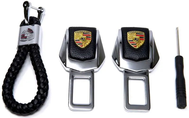 Подарунковий набір для Porsche із заглушками та брелоком з логотипом. - фото 2