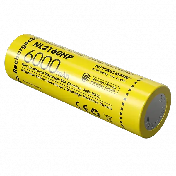 Акумулятор Nitecore 21700 NL2160HP 6000mAh Li-Ion 3.6V Жовтий (2464808195) - фото 2