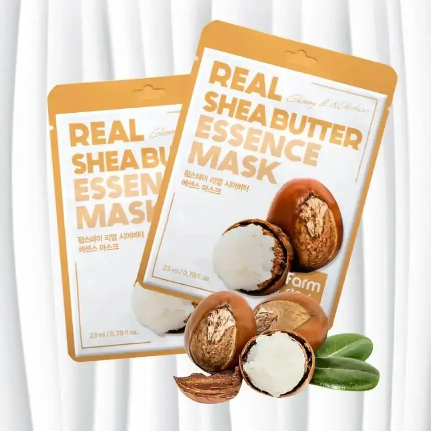 Тканинна маска для обличчя FarmStay Real Shea Butter Essence Mask з олією ши 23 мл - фото 3