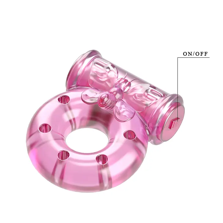 Ерекційне кільце Vibro Ring рожеве - фото 6