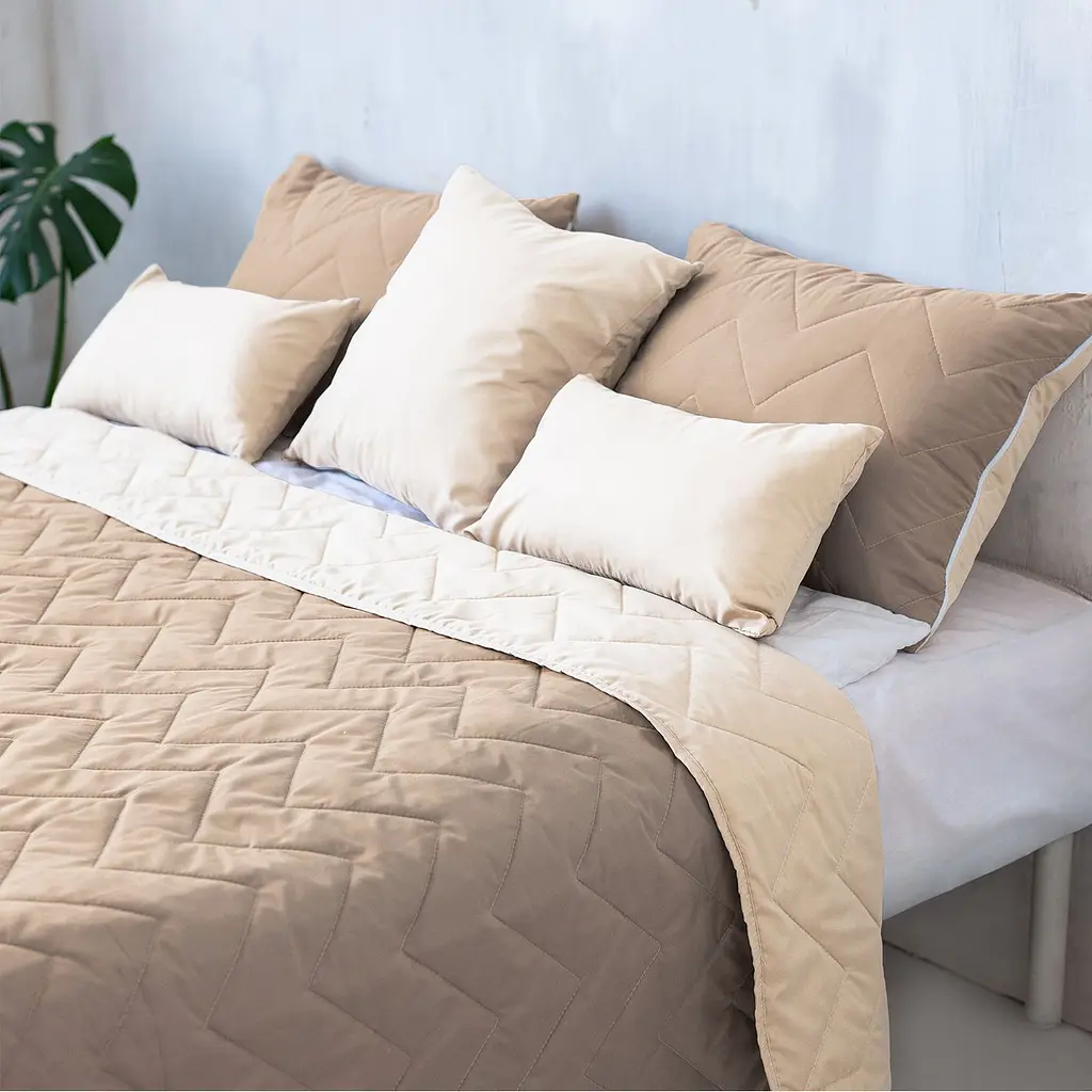 Набір Sonex Bora Bora: декоративне покривало 220х240 см + 2 наволочки 50х70 см коричневий з бежевим (SO102397) - фото 7