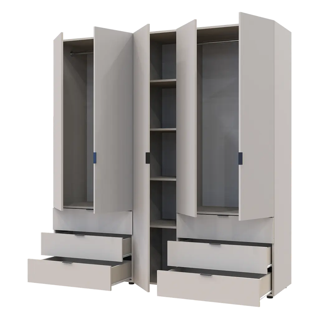 Шафа для одягу Doros Гелар комплект Кашемір 2+3 ДСП 193.7х49.5х203.4 (80737638) - фото 9