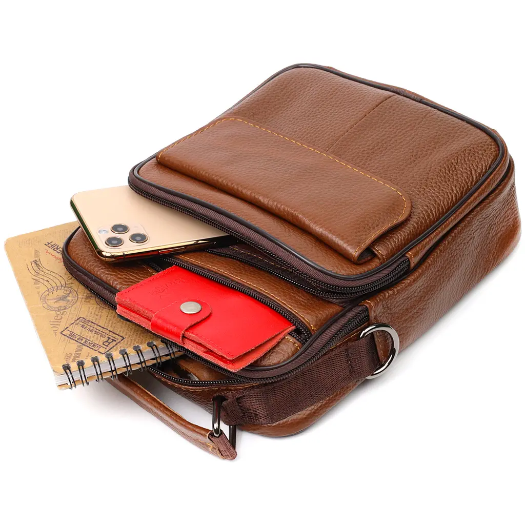 Кожаная мужская сумка Vintage 19,5х24х4,5 см sum0023581 - фото 5
