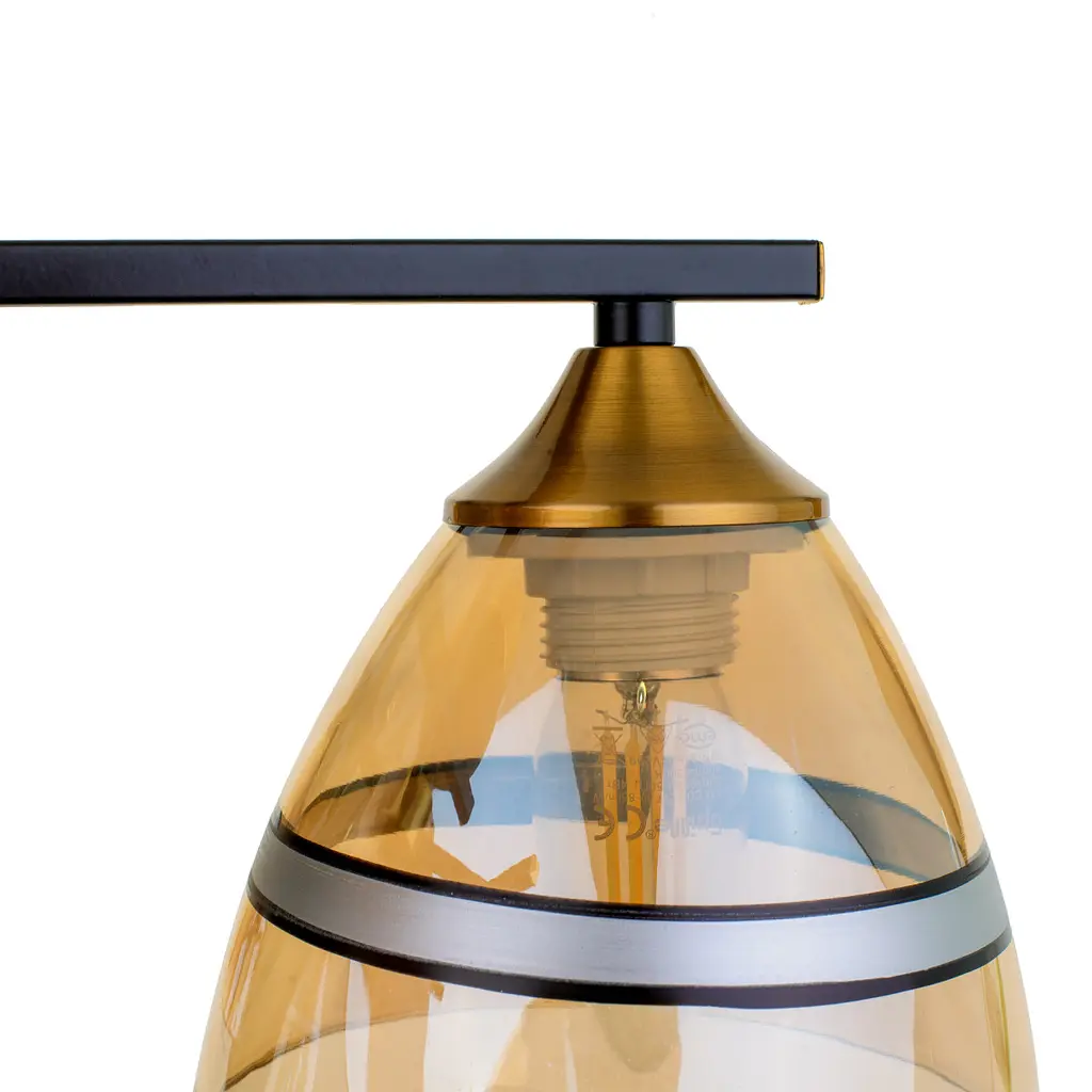 Люстра потолочная Brille в спальню E27 60W BK (LK-714S/5) - фото 3