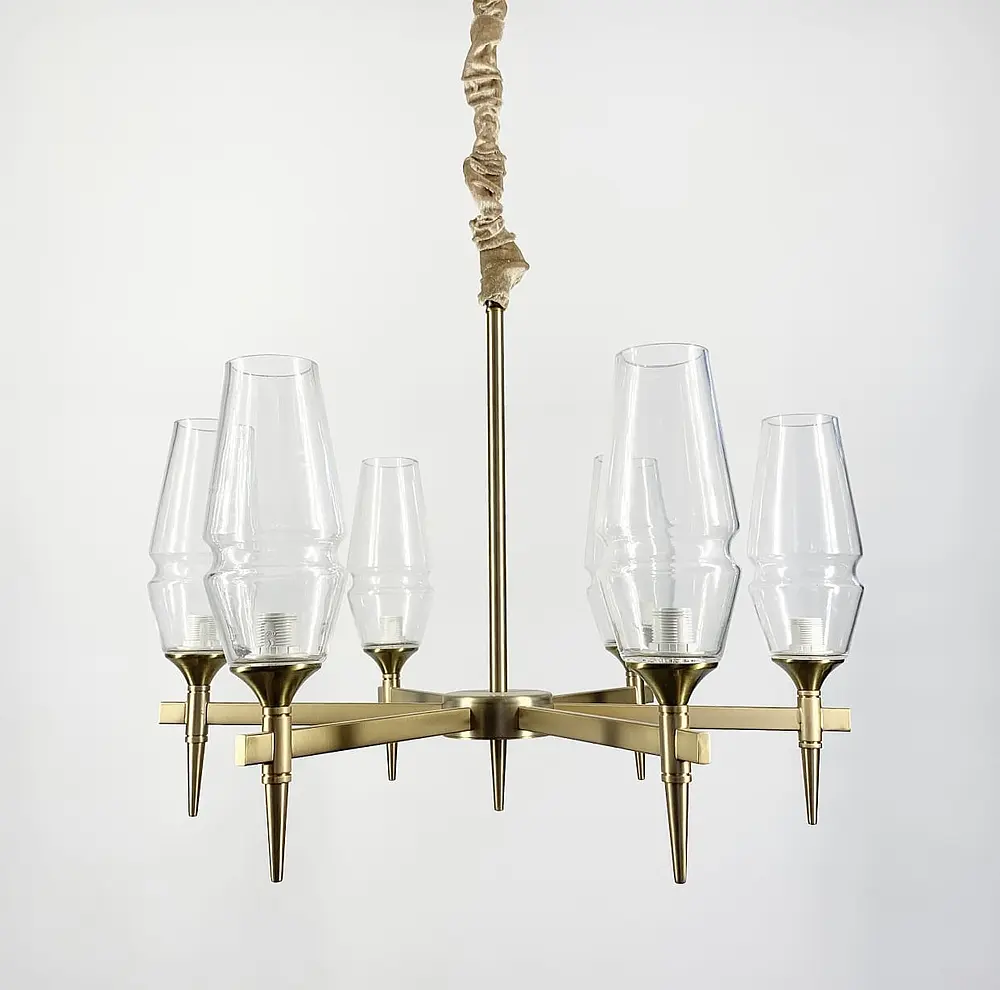 Подвесная люстра Lita с удлиненными плафонами Line.F Количество ламп 6 - фото 4