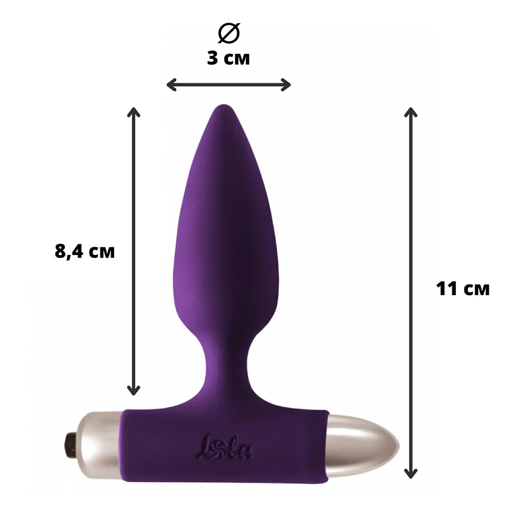 Анальна пробка з вібрацією Lola Games Glory 11 см (фіолетовий) - фото 3