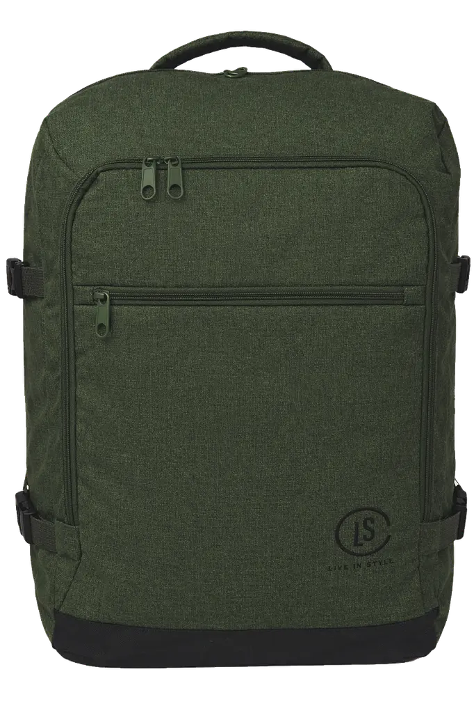 Рюкзак дорожній великий Live in style 40 л 54x35x20 см кишеня для ноутбука відділення для одягу трансформер хакі - фото 2