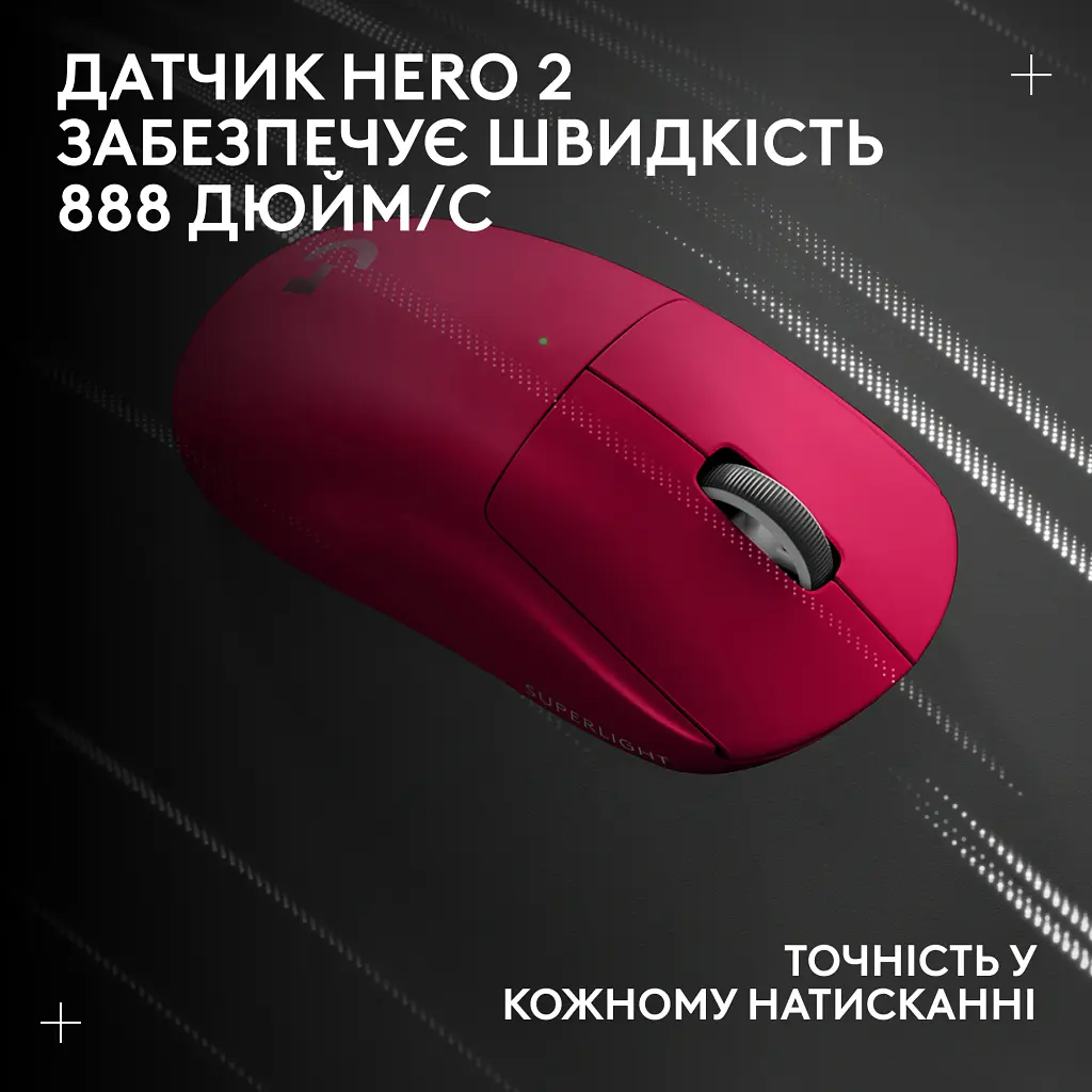Мишка Logitech G Pro X Superlight 2 Lightspeed Wireless Magenta (910-006797) - фото 12