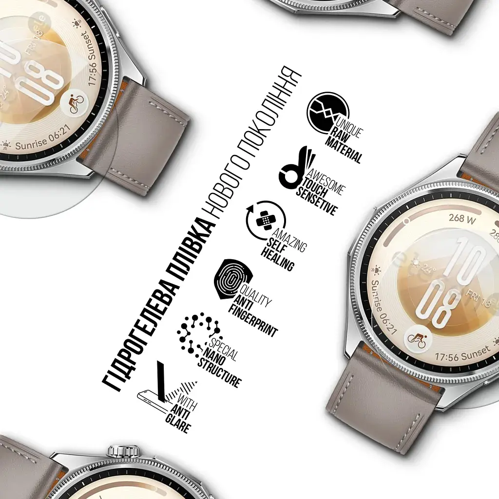 Плівка захисна Armorstandart Matte hydrogel Huawei Watch GT 7 46mm 6 pcs (ARM94035) - фото 2