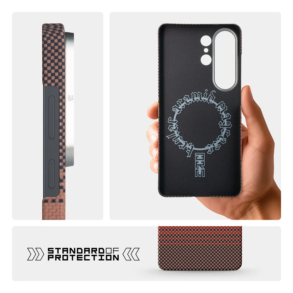 Защитный чехол для Samsung Galaxy S26 Ultra 5G, BlackIcon Kevlar MagCase, кевларовый, разноцветный, панель, накладка с поддержкой MagSafe, противоударный, защита всего корпуса, усиленные углы, совместим с беспроводной зарядкой - фото 7