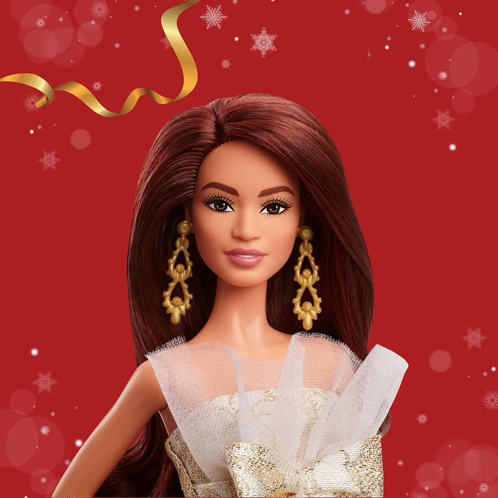 Коллекционная кукла Barbie Signature Праздничная брюнетка (JBH97) - фото 5